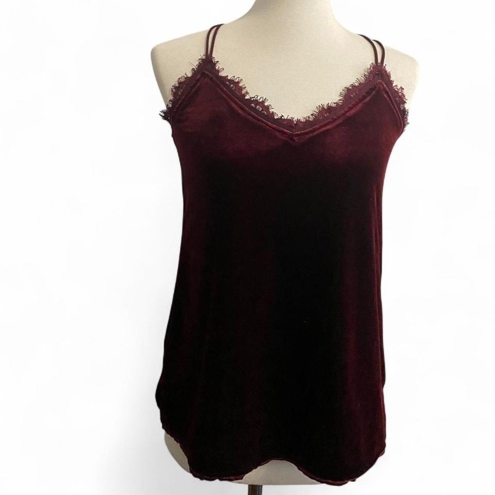 Velvet burgundy Abercrombie & Fitch tank top
